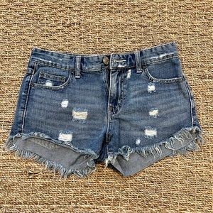 FREE PEOPLE - Distressed denim cut off shorts size 25